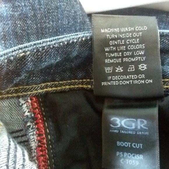 3GR 3 Girls Running low rise bootcut 28x33 like new - Picture 7 of 8